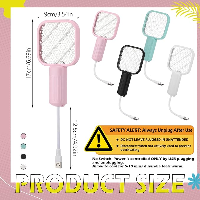 Mini Mosquito Killer Racket Electric Fly Swatter | Portable Bug Zapper for Home & Travel - Neatlume
